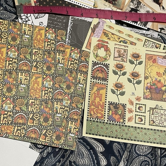 Lot 100 Plus 6x6 8x5 Scrapbook Paper Open Packs Single Sheets Varied - Picture 7 of 11